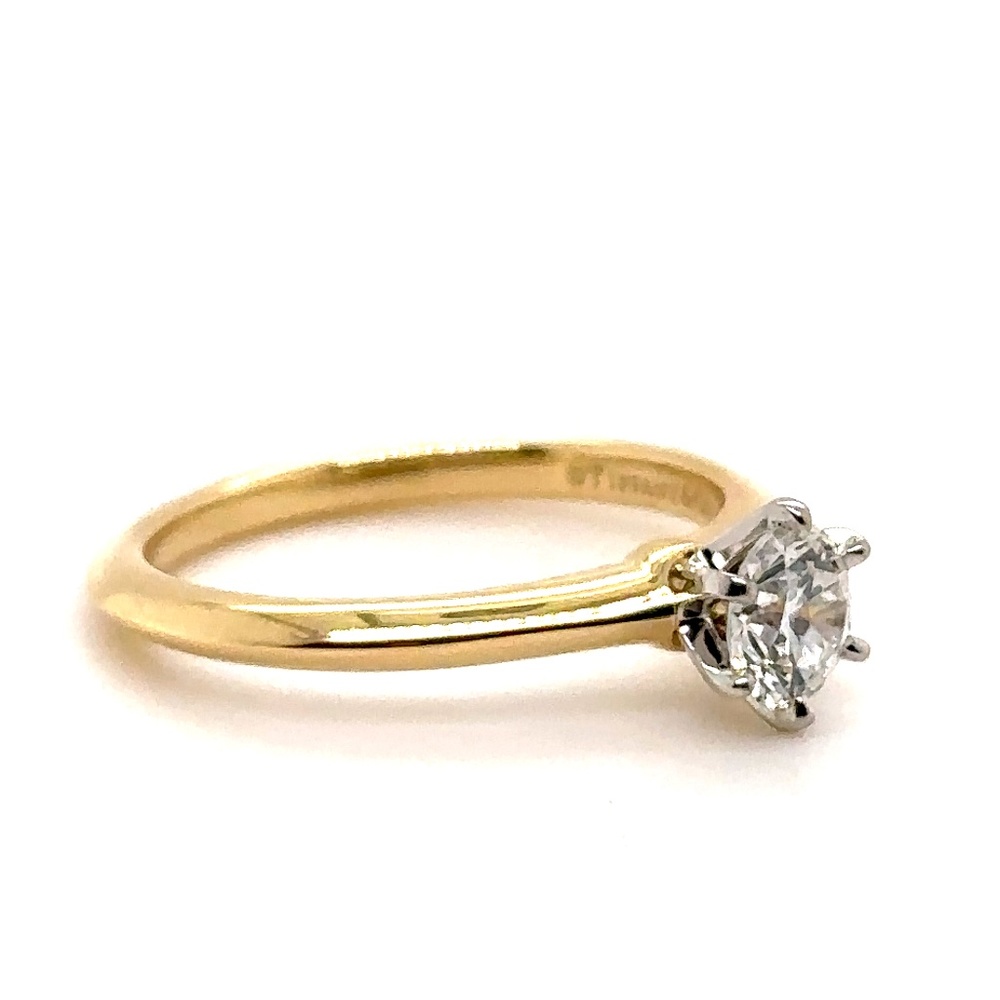 Tiffany & Co Yellow Gold .5ct Diamond Ring - Picture 12 of 15
